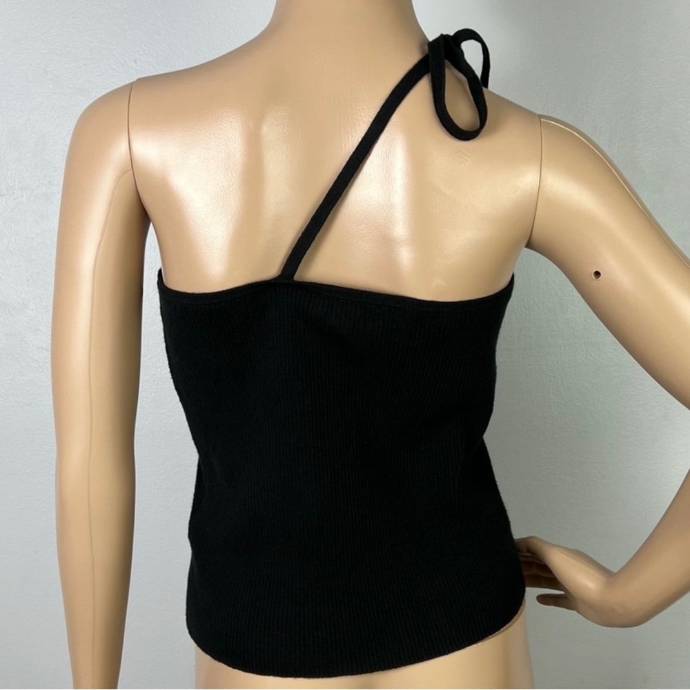 NEW BA&SH BLACK ONE-SHOULDER TANK TOP - Picture 8 of 9